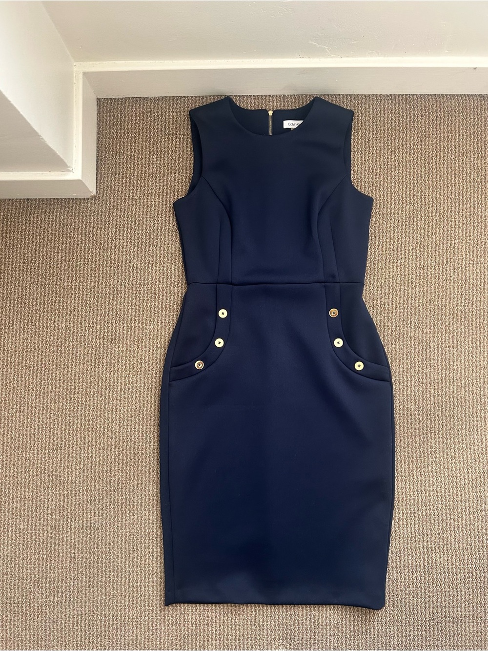 Navy Blue Calvin Klein Sheath Dress